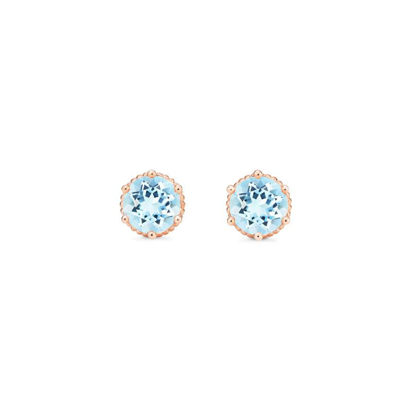[Evelyn] Vintage Classic Crown Earrings in Aquamarine Earrings michelliafinejewelry   