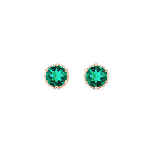 [Evelyn] Vintage Classic Crown Earrings in Lab Emerald Earrings michelliafinejewelry   