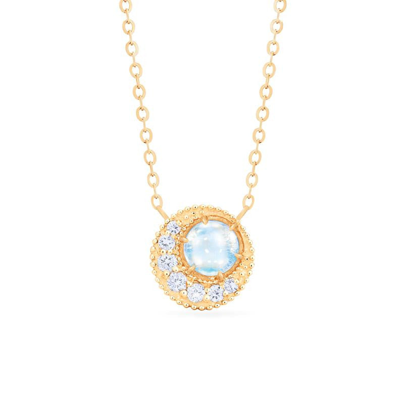 Luna | Crescent Moon Necklace in Moonstone – Michellia Fine Jewelry