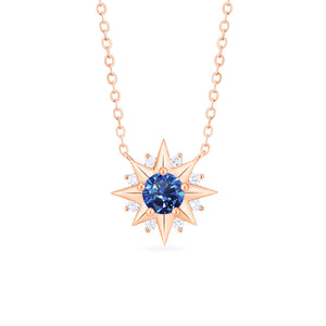 [Astra] Starlight Necklace in Lab Blue Sapphire Necklace michelliafinejewelry   