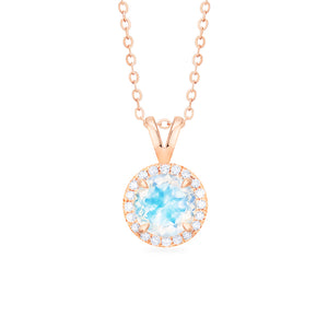 [Nova] Petite Halo Diamond Necklace in Moonstone Necklace michelliafinejewelry   
