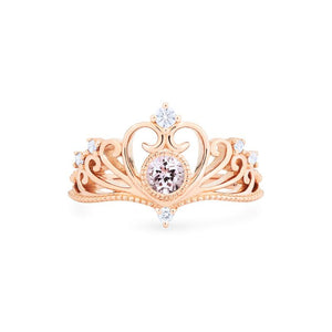 [Ingrid] Swan Lovers Tiara Ring in Morganite Women's Ring michelliafinejewelry   