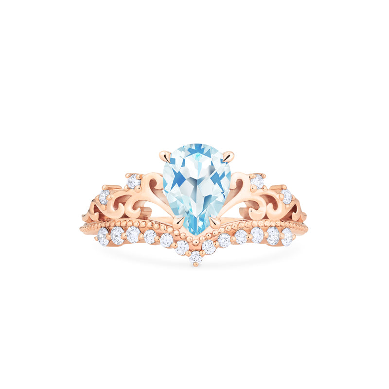 Aquamarine crown ring store