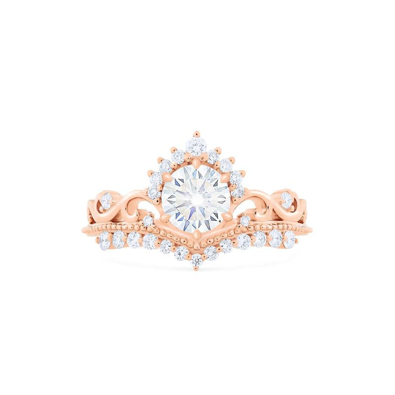 Theia | Heirloom Crown Engagement Ring in Diamond / Moissanite