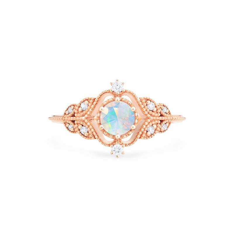 [Adeline] Vintage Rose Ring in Opal Women's Ring michelliafinejewelry   
