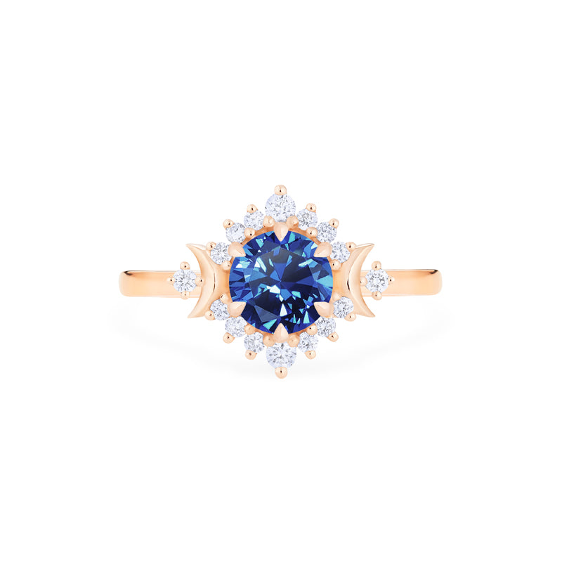[Selene] Moon Goddess Ring in Lab Blue Sapphire Women's Ring michelliafinejewelry   