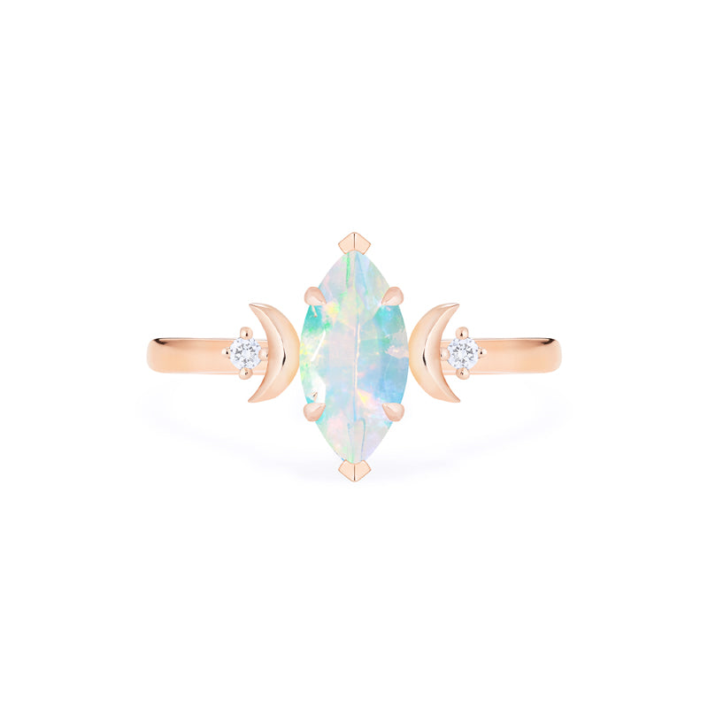 [Cressida] Moon Goddess Marquise Cut Ring in Opal Women's Ring michelliafinejewelry   