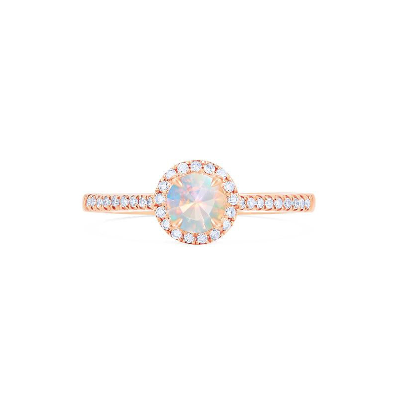 [Nova] Petite Halo Diamond Ring in Opal Women's Ring michelliafinejewelry   