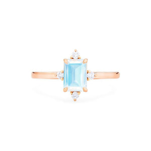 [Justine] Mid Century Emerald Cut Ring in Moonstone Women's Ring michelliafinejewelry   