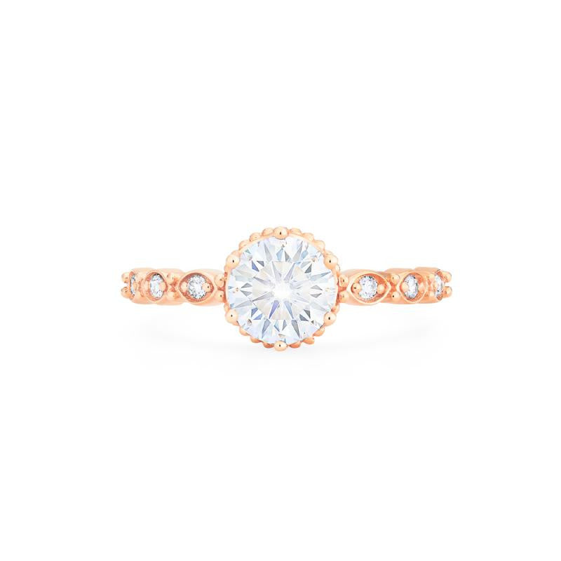 [Evelyn] Vintage Classic Crown Ring in Moissanite / Diamond Women's Ring michelliafinejewelry   