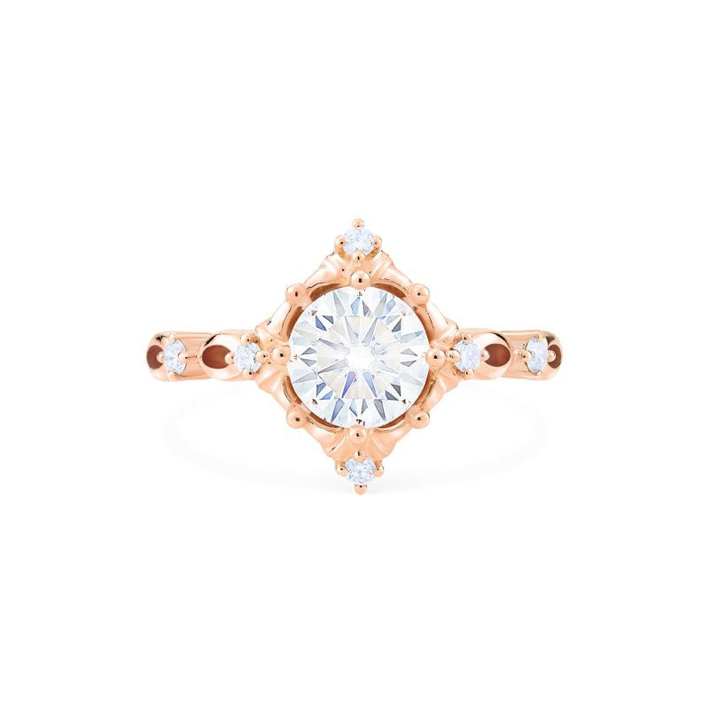 [Annalise] Victorian Heirloom Engagement Ring in Diamond / Moissanite Women's Ring michelliafinejewelry   