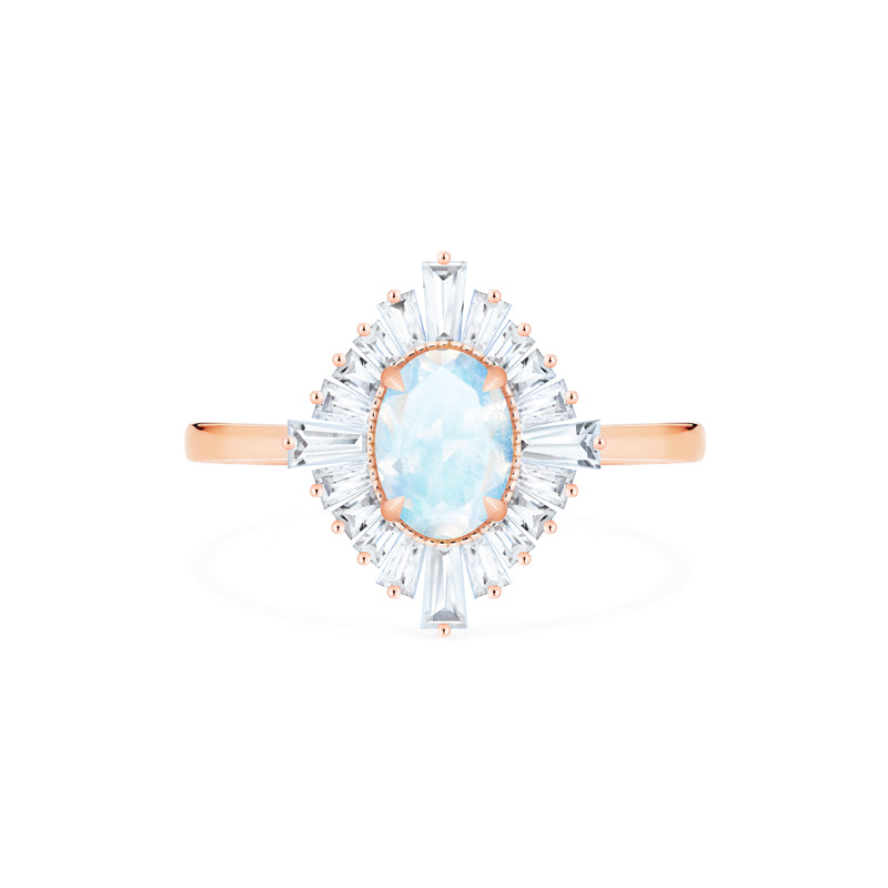 [Athena] Vintage Deco Oval Cut Goddess Ring in Moonstone Women's Ring michelliafinejewelry   