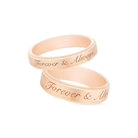Miles Forever Always Engraved Wedding Band – Michellia Fine