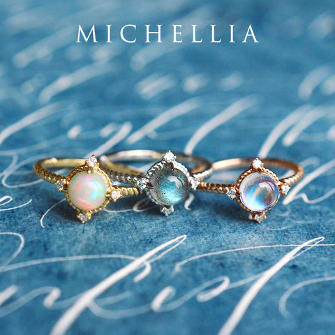 [Stella] Aura of Galaxy Engagement Ring in Diamond / Moissanite Women's Ring michelliafinejewelry   