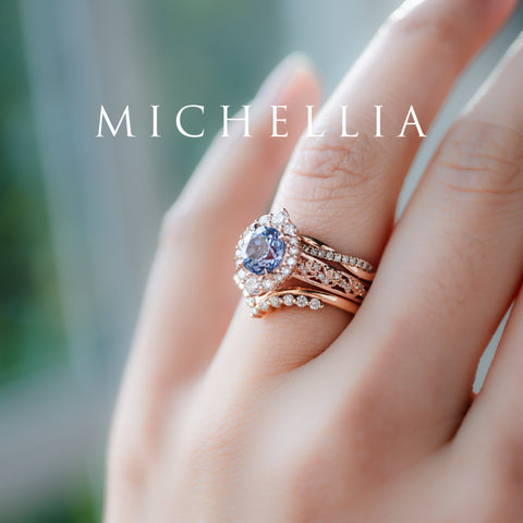 [Ophelia] Rococo Opulence Engagement Ring in Moonstone Women's Ring michelliafinejewelry   