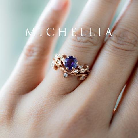 [Hazel] Climbing Vine Leaf Wedding Band Wedding Band michelliafinejewelry   