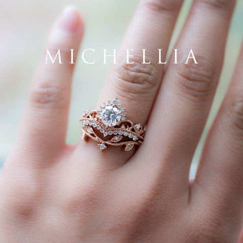 [Hazel] Climbing Vine Leaf Wedding Band Wedding Band michelliafinejewelry   