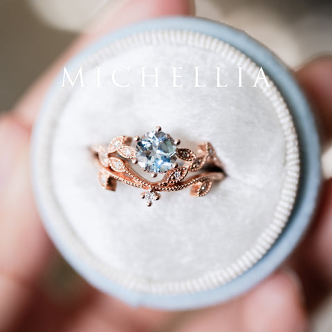 [Hazel] Climbing Vine Leaf Wedding Band Wedding Band michelliafinejewelry   