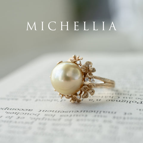 [Elowen] Golden Meadow South Sea Pearl Ring, 14K Yellow Gold - One of A Kind & Ready-to-Ship Women's Ring michelliafinejewelry   