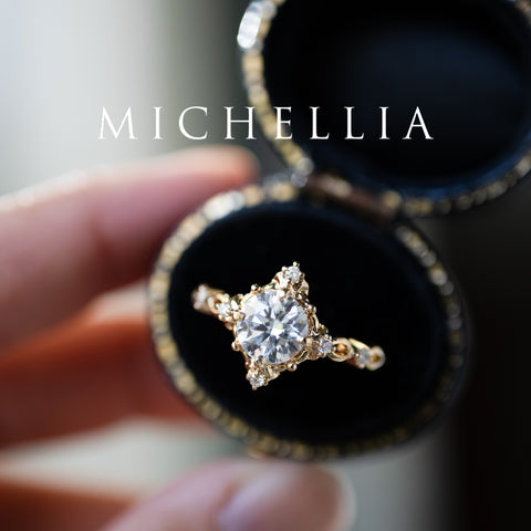 [Annalise] Victorian Heirloom Engagement Ring in Diamond / Moissanite Women's Ring michelliafinejewelry   