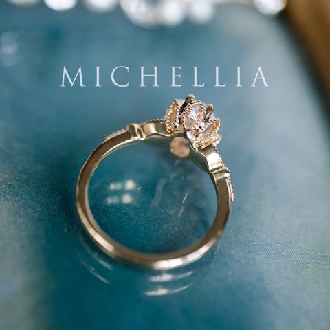 [Evanthe] IGI Certified 1.6 ct Oval Brilliant Diamond Vintage Floral Engagement Ring, One of A Kind & Ready-to-Ship Women's Ring michelliafinejewelry