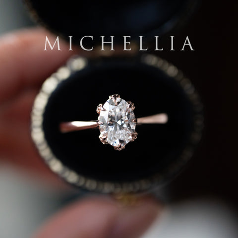 [Cassandra] IGI Certified 1.20 ct Oval Brilliant Diamond Vintage Crown Engagement Ring, One of A Kind & Ready-to-Ship