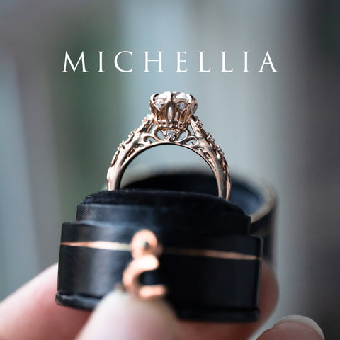 [Eliora] IGI Certified 1.5 ct Diamond Vintage Regency Crown Solitaire Engagement Ring, 14K Rose Gold, Ready-to-Ship Women's Ring michelliafinejewelry