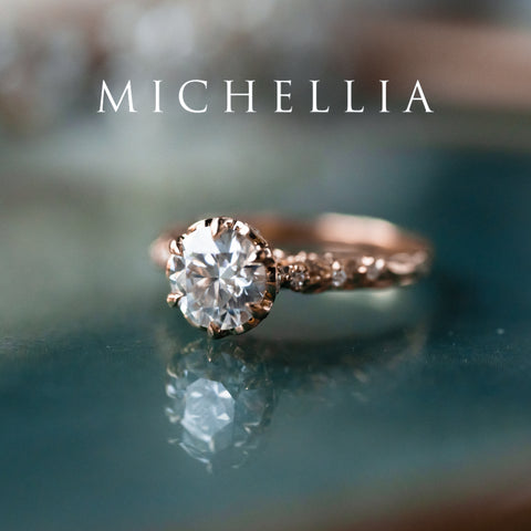 [Eliora] IGI Certified 1.5 ct Diamond Vintage Regency Crown Solitaire Engagement Ring, 14K Rose Gold, Ready-to-Ship Women's Ring michelliafinejewelry