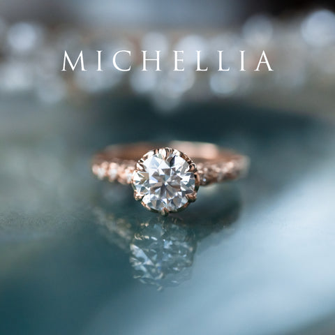 [Eliora] IGI Certified 1.5 ct Diamond Vintage Regency Crown Solitaire Engagement Ring, 14K Rose Gold, Ready-to-Ship Women's Ring michelliafinejewelry