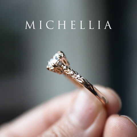 [Eliora] IGI Certified 1.5 ct Diamond Vintage Regency Crown Solitaire Engagement Ring, 14K Rose Gold, Ready-to-Ship Women's Ring michelliafinejewelry