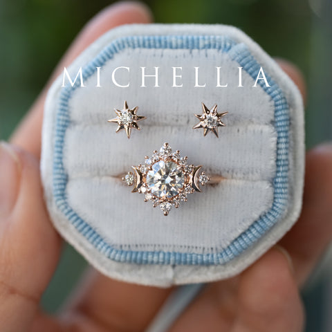 [Divina] Diamond Wandering Star Solid Gold Earrings Earrings michelliafinejewelry