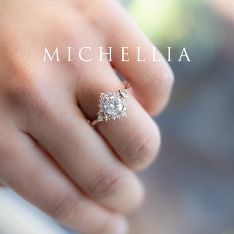 [Selene] Moon Goddess Engagement Ring in Diamond / Moissanite Women's Ring michelliafinejewelry