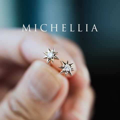 [Divina] Diamond Wandering Star Solid Gold Earrings Earrings michelliafinejewelry
