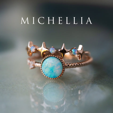 [Etoile] Ready-to-Ship Wandering Star Australian Opal Wedding Band Wedding Band michelliafinejewelry