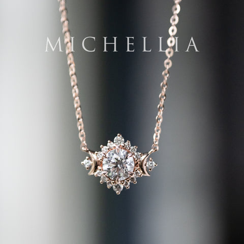 [Selene] Limited Edition Moon Goddess IGI Certified Diamond Necklace