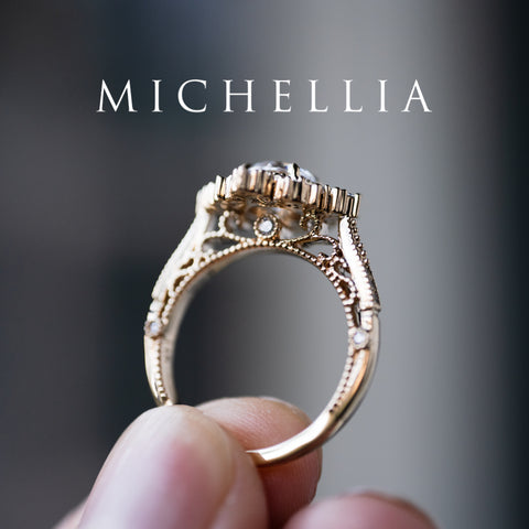 [Henrietta] IGI Certified Diamond Belle Époque Vintage Engagement Ring, One of A Kind & Ready-to-Ship Women's Ring michelliafinejewelry