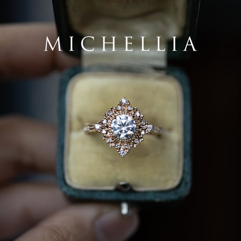 [Henrietta] IGI Certified Diamond Belle Époque Vintage Engagement Ring, One of A Kind & Ready-to-Ship Women's Ring michelliafinejewelry