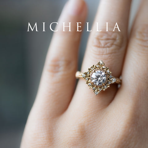 [Henrietta] IGI Certified Diamond Belle Époque Vintage Engagement Ring, One of A Kind & Ready-to-Ship Women's Ring michelliafinejewelry