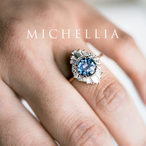 [Georgiana] Vintage Deco Duchess Ring in Lab Alexandrite Women's Ring michelliafinejewelry   