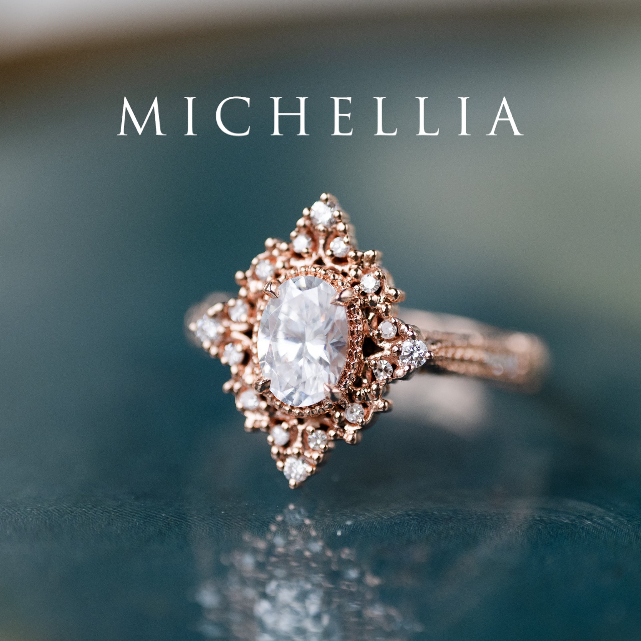 [Marietta] IGI Certified Diamond Belle Époque Oval Diamond Engagement Ring, One of A Kind Women's Ring michelliafinejewelry