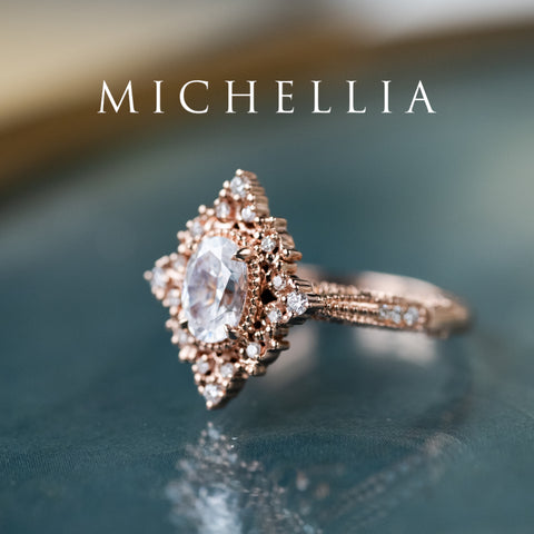 [Marietta] IGI Certified Diamond Belle Époque Oval Diamond Engagement Ring, One of A Kind Women's Ring michelliafinejewelry