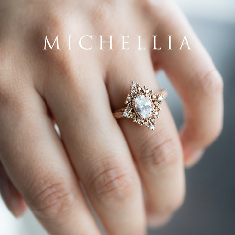 [Marietta] IGI Certified Diamond Belle Époque Oval Diamond Engagement Ring, One of A Kind Women's Ring michelliafinejewelry