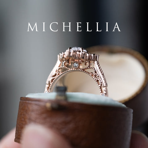 [Marietta] IGI Certified Diamond Belle Époque Oval Diamond Engagement Ring, One of A Kind Women's Ring michelliafinejewelry