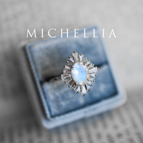 [Athena] Vintage Deco Oval Cut Goddess Ring in Moonstone Women's Ring michelliafinejewelry   