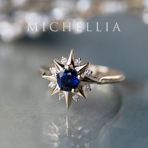 [Astra] Starlight Ring in Lab Blue Sapphire