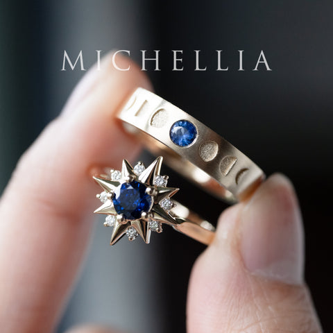 [Astra] Starlight Ring in Lab Blue Sapphire