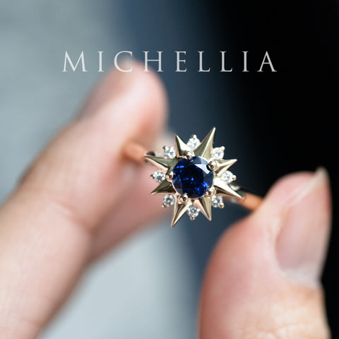 [Astra] Starlight Ring in Lab Blue Sapphire