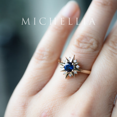 [Astra] Starlight Ring in Lab Blue Sapphire