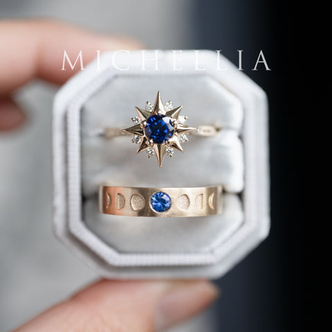 [Astra] Starlight Ring in Lab Blue Sapphire