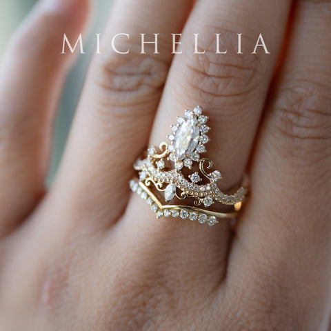 [Versailles] Le Chateau Marquise Engagement Ring in Diamond / Moissanite